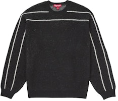 Supreme Back Stripe Sweater Black Supreme Back Stripe Sweater Black
