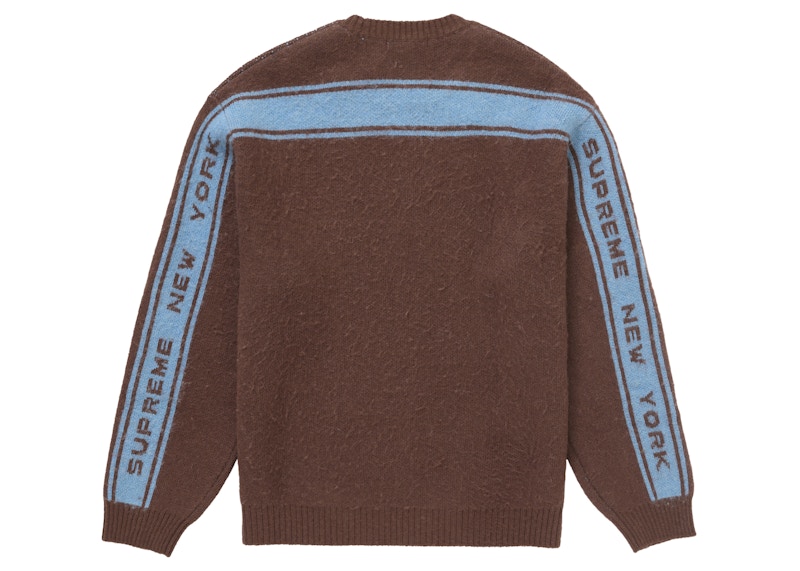 Order Supreme Back Stripe Sweater Brown