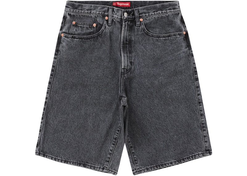 Supreme Baggy Denim Short Washed Black
