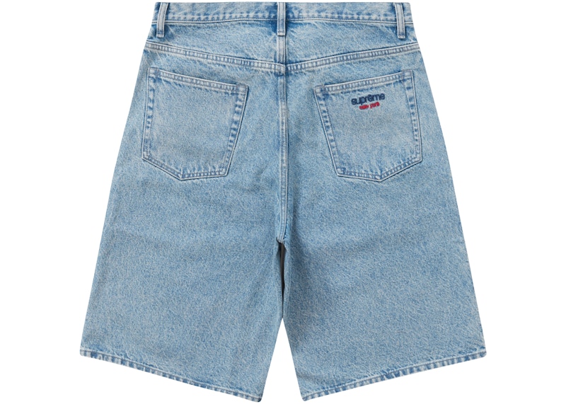 Order Supreme 宽松牛仔短裤 水洗蓝