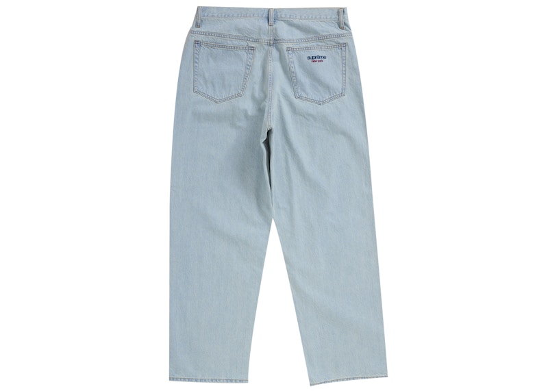 Order Supreme Baggy Jean (FW25) Light Indigo Celana Jeans Lebar Warna Biru Muda.