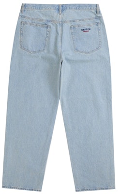 Supreme Baggy Jean (SS25) Light Washed Indigo Celana Jeans Longgar Terang. Order Supreme Baggy Jean (SS25) Light Washed Indigo Celana Jeans Longgar Terang.