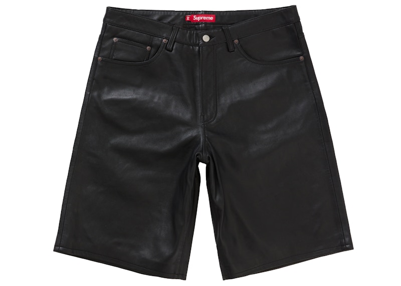 Supreme Baggy Leather Short (SS25) Black