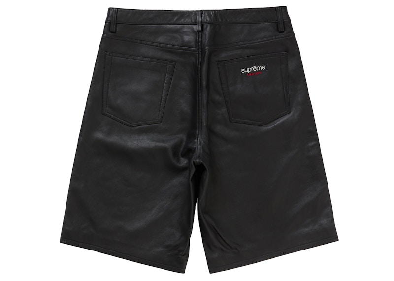 Supreme Baggy Leather Short (SS25) Black 圖 2