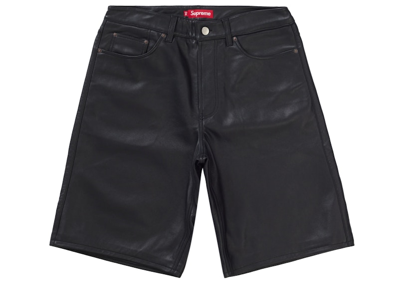 Supreme Baggy Leather Short Black