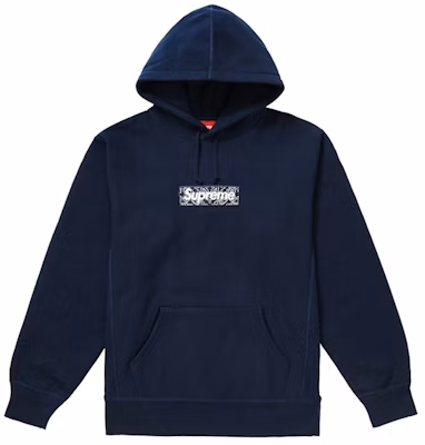 Supreme Bandana Box Logo Hooded Sweatshirt Navy Buy Supreme Bandana Box Logo Hooded Sweatshirt Navy