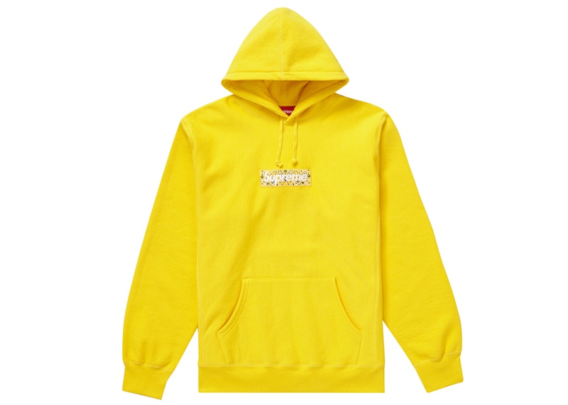 Beli Supreme Bandana Box Logo Hooded Sweatshirt Yellow Novelship