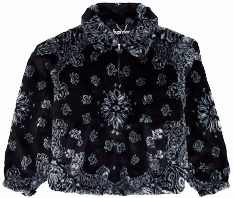Supreme Bandana Faux Fur Bomber Jacket Black Buy Supreme Bandana Faux Fur Bomber Jacket Black