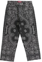 Supreme Bandana Jacquard Baggy Jean Black Supreme Bandana Jacquard Baggy Jean Black