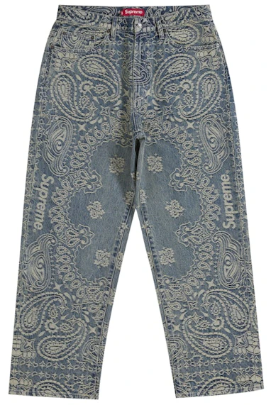 supreme-bandana-jacquard-baggy-jean-blue