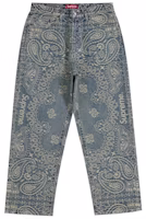 Supreme Bandana Jacquard Baggy Jean Blue Supreme Bandana Jacquard Baggy Jean Blue