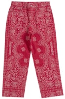 Supreme Bandana Jacquard Baggy Jean Red Supreme Bandana Jacquard Baggy Jean Red