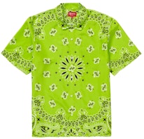 Supreme Bandana Silk S/S Shirt Bright Green Supreme Bandana Silk S/S Shirt Bright Green