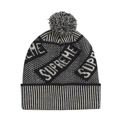 Supreme Banner Beanie Black
