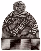 Supreme Banner Beanie Brown Supreme Banner Beanie Brown