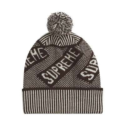 Supreme Banner Beanie Brown