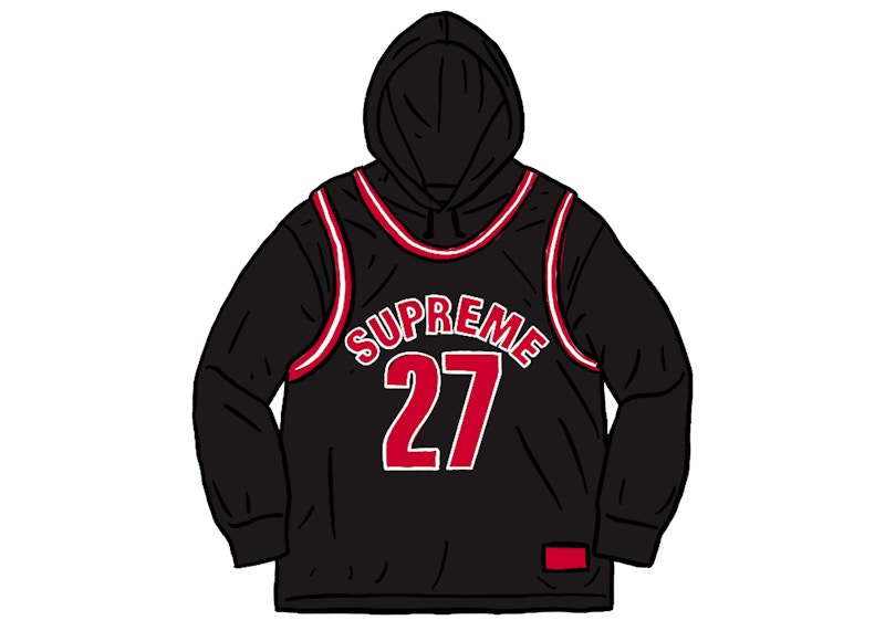 Buy Supreme Baju Hujung Hoodie Hitam Basketball Jersey