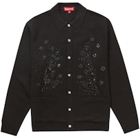Supreme Beaded Applique Cardigan Black Supreme Beaded Applique Cardigan Black