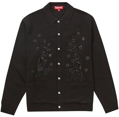 Supreme Cardigan Hitam Aplikasi Manik-manik Buy Supreme Cardigan Hitam Aplikasi Manik-manik
