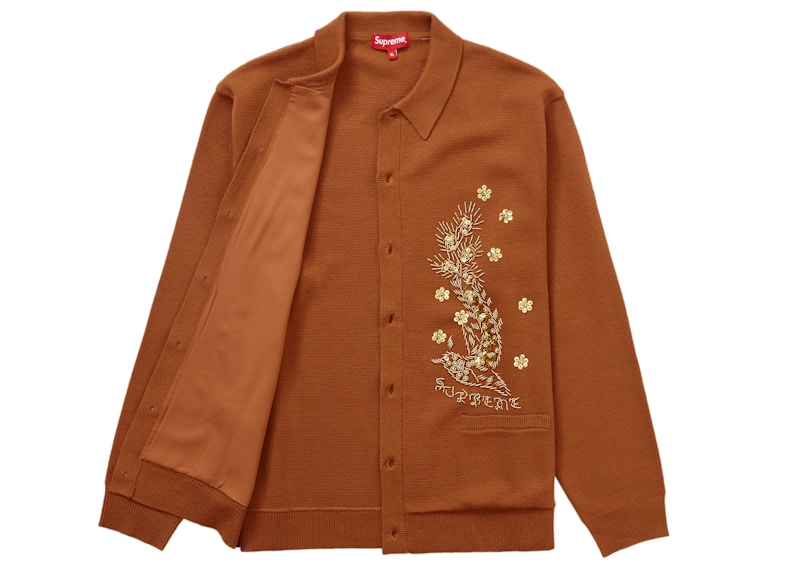 Supreme Beaded Applique Cardigan Rust 圖 2