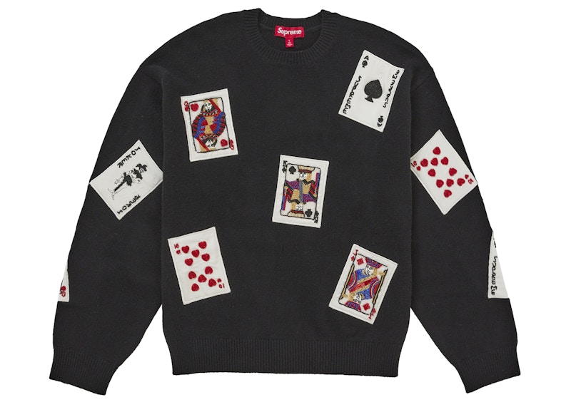 Supreme Beaded Cards Sweater Black