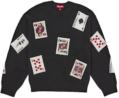 Supreme Beaded Cards Sweater Black Supreme Beaded Cards Sweater Black