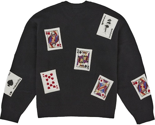 Supreme Suéter Negro con Cuentas y Tarjetas Order Supreme Suéter Negro con Cuentas y Tarjetas