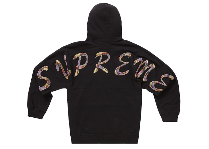 Supreme Beaded Hooded Sweatshirt 'Black'