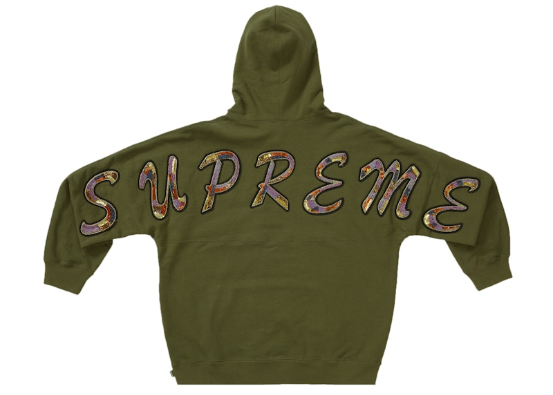 トップス Supreme Laser Cut S Logo Light Olive XL Buy Supreme Laser Cut S Logo Hooded Sweatshirt Light Olive - Novelship