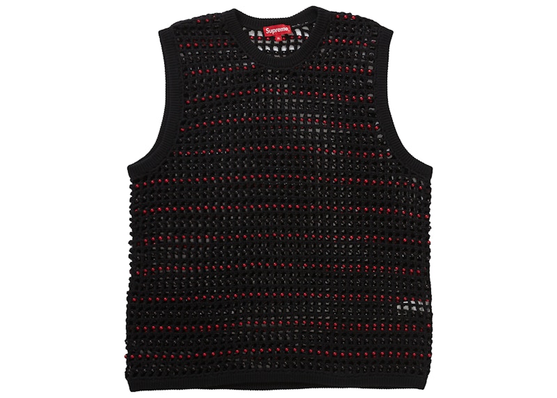 Supreme Beaded Sweater Vest Black