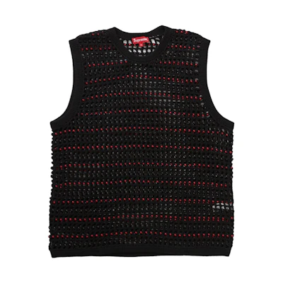 Supreme Beaded Sweater Vest Black
