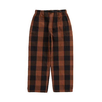 Supreme Belted Trail Pant Brown Plaid