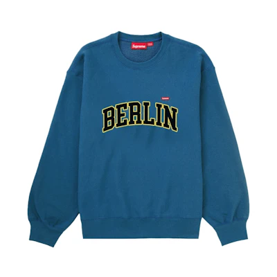 Supreme Berlin Shop Small Box Crewneck Blue