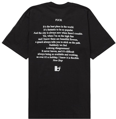 Supreme Bernadette Corporation Fuck Tee Black Order Supreme Bernadette Corporation Fuck Tee Black