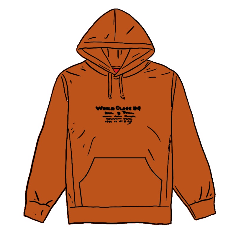 Supreme Best Of The Best Hooded L/S Top Burnt Orange
