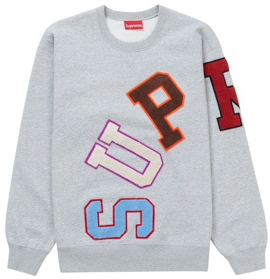 supreme-big-arc-crewneck-heather-grey