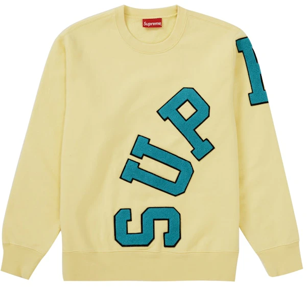 supreme-big-arc-crewneck-light-yellow