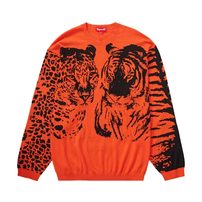 Supreme Big Cats Jacquard L/S Top Orange