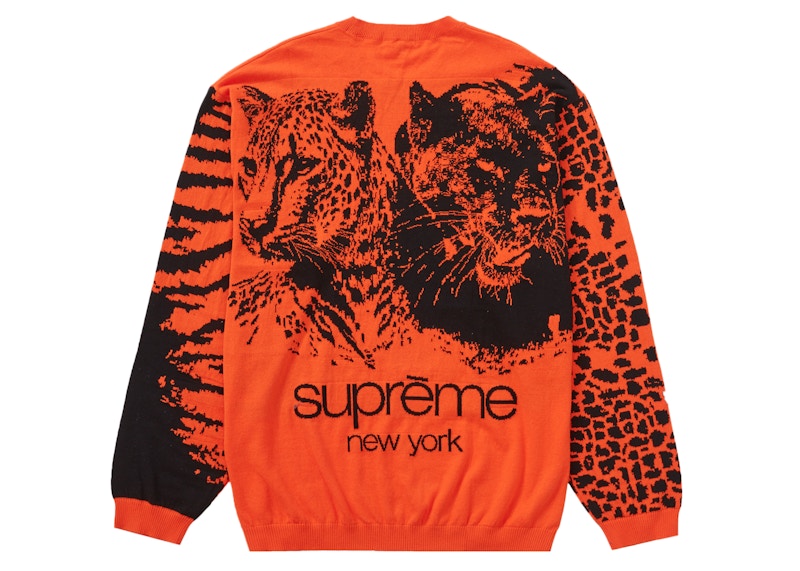 Supreme Big Cats Jacquard L/S Top Orange 圖 2