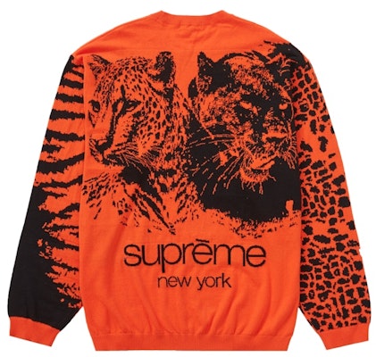 Supreme Big Cats Jacquard L/S Top Oranye Order Supreme Big Cats Jacquard L/S Top Oranye