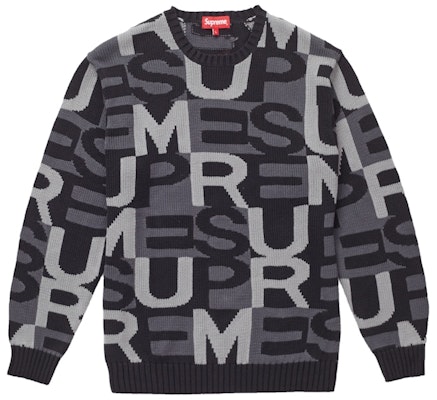 Supreme Suéter Letras Grandes Negro Buy Supreme Suéter Letras Grandes Negro