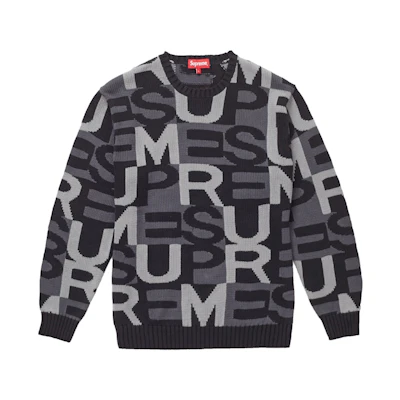 Supreme Big Letters Sweater Black