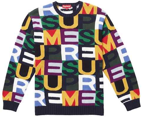 Supreme Sweater Huruf Besar Warna-warni Buy Supreme Sweater Huruf Besar Warna-warni