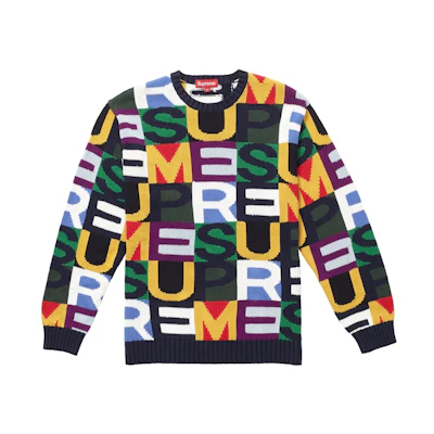 Supreme Big Letters Sweater Multicolor