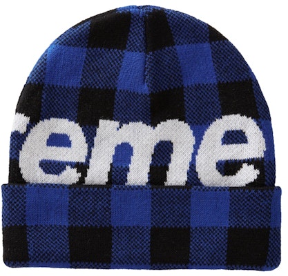 Supreme Big Logo Beanie (FW20) Blue Plaid Order Supreme Big Logo Beanie (FW20) Blue Plaid