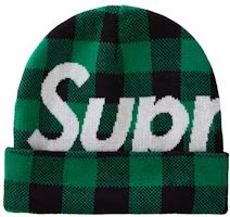 Supreme Big Logo Beanie (FW20) Green Plaid Supreme Big Logo Beanie (FW20) Green Plaid