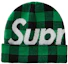 Buy Supreme Topi Kupluk Logo Besar (FW20) Plaid Hijau