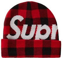 Supreme Big Logo Beanie (FW20) Red Plaid Supreme Big Logo Beanie (FW20) Red Plaid