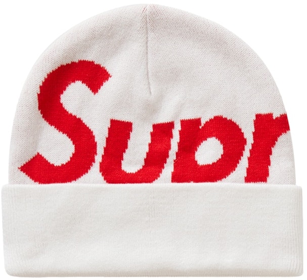 supreme-big-logo-beanie-fw-20-white