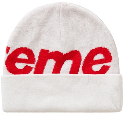 Supreme Big Logo Beanie (FW20) White Order Supreme Big Logo Beanie (FW20) White